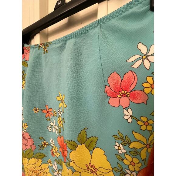 THE LIMITED COLORFUL FLORAL A line KNEE LENGTH WOMENS SKIRT XS - Picture 3 of 8